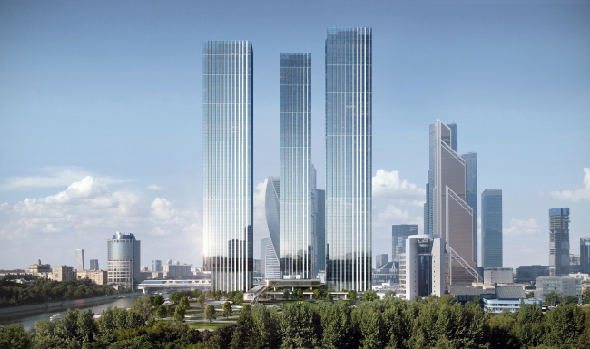Housing complex with an underground parking garage on the Krasnopresnenskaya Embankment � Sergey Skuratov Architects