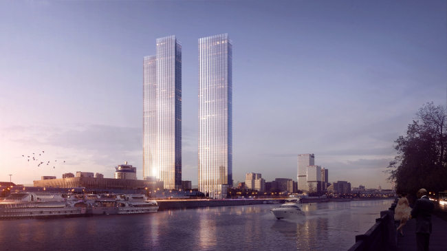 Housing complex with an underground parking garage on the Krasnopresnenskaya Embankment � Sergey Skuratov Architects