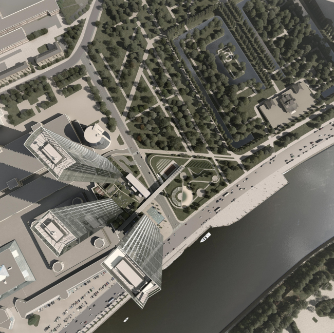 Housing complex with an underground parking garage on the Krasnopresnenskaya Embankment � Sergey Skuratov Architects