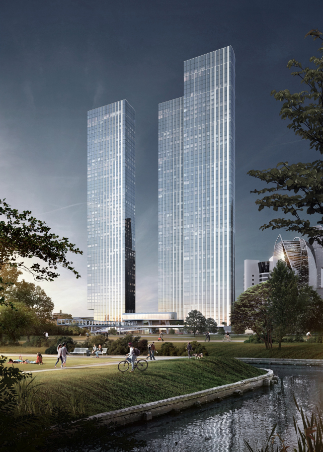 Housing complex with an underground parking garage on the Krasnopresnenskaya Embankment � Sergey Skuratov Architects