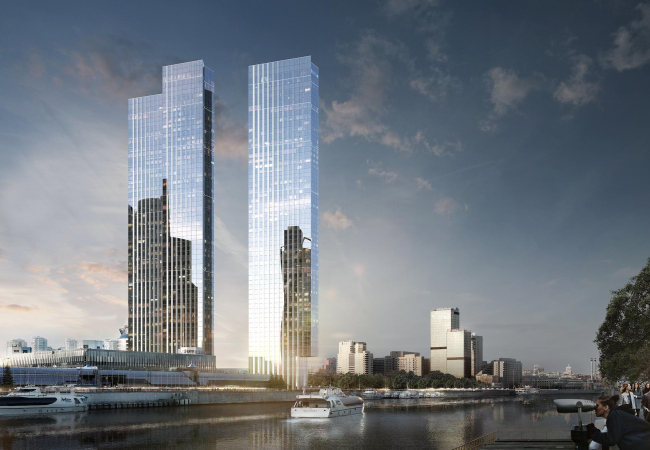 Housing complex with an underground parking garage on the Krasnopresnenskaya Embankment � Sergey Skuratov Architects