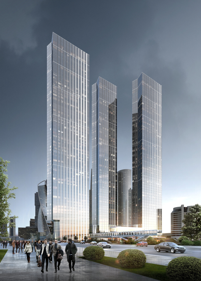Housing complex with an underground parking garage on the Krasnopresnenskaya Embankment � Sergey Skuratov Architects