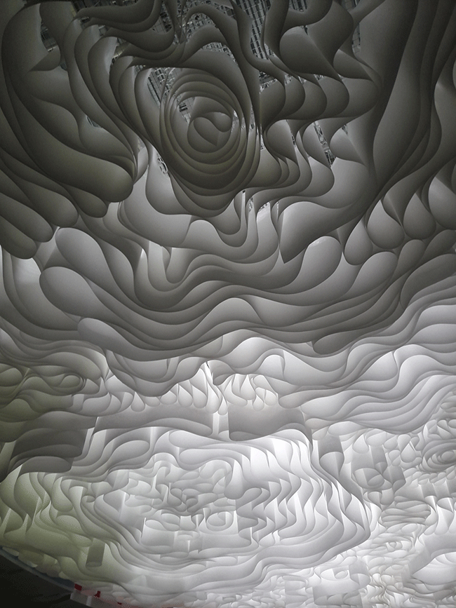 ������������ ������� Wave ceiling. ���� ������������� ��������� Paper Design