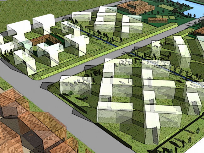 Development concept of "Vostochno-Kruglinsky" residential area in Krasnodar city. Photo by courtesy of "Ostozhenka" Bureau