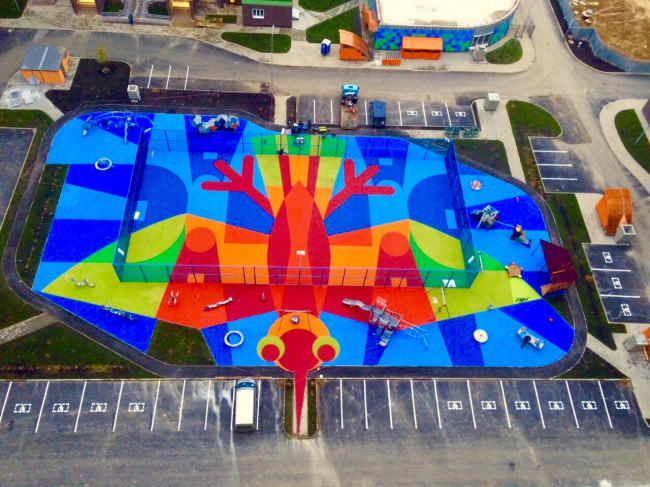 UP-квартал «Новое Тушино». (Московская область, городской округ Красногорск, деревня Путилково). Детская площадка. Фотография © ПланАР UP-квартал «Новое Тушино». (Московская область, городской округ Красногорск, деревня Путилково). Детская площадка. Фотография © ПланАР