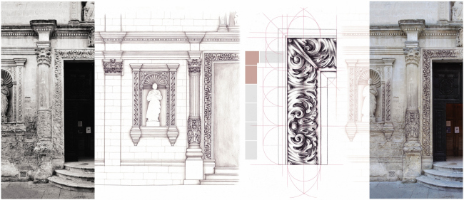 Reconstruct with Drawing. Hand drawing for Graphic Analysis. �����: Mariapia Di Lecce,
Università degli Studi di Parma � Facoltà di Architettura