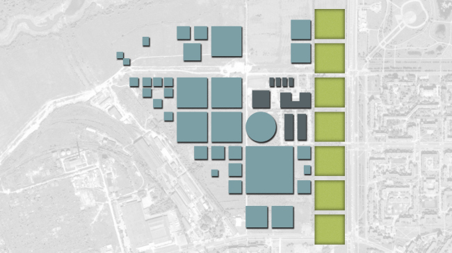 Construction layout. Introduction of additional elements. Residential area in Pushkin  Studio 44