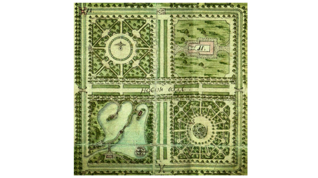 Fragment of the plan of the formal Ekaterininsky Park. Residential area in Pushkin  Studio 44