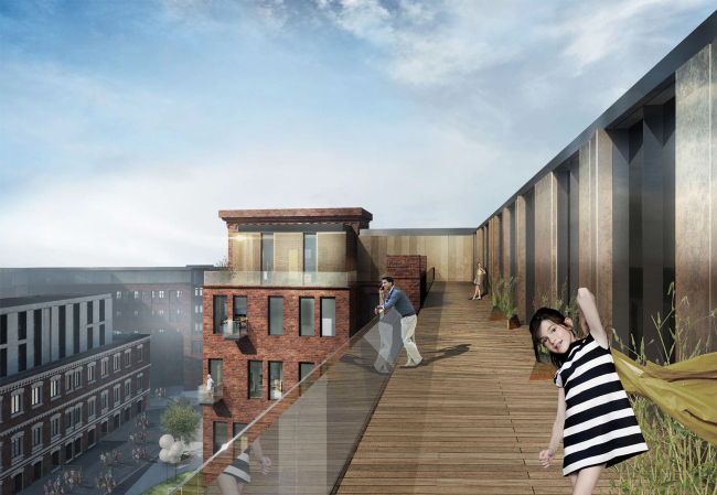 Competition project for renovating the Sytin Printworks into a premium-class apartment and housing complex. Tolstoy building. Penthouse � Kleinewelt Architekten