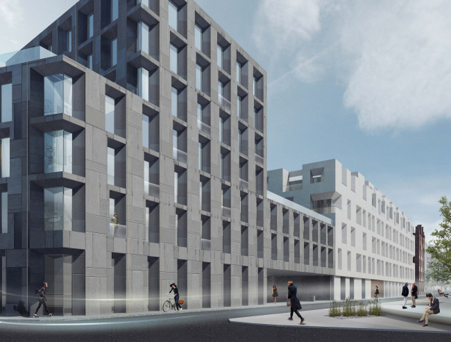 Competition project for renovating the Sytin Printworks into a premium-class apartment and housing complex. Blok's "The Twelve" building  Kleinewelt Architekten