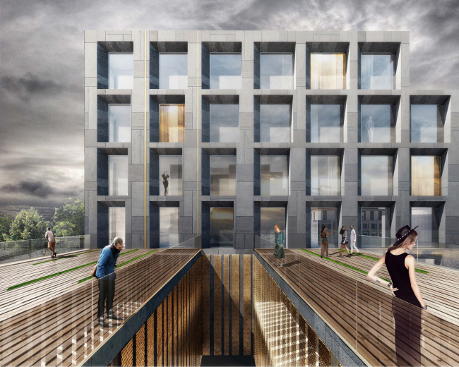 Competition project for renovating the Sytin Printworks into a premium-class apartment and housing complex. Blok's "The Twelve" building � Kleinewelt Architekten