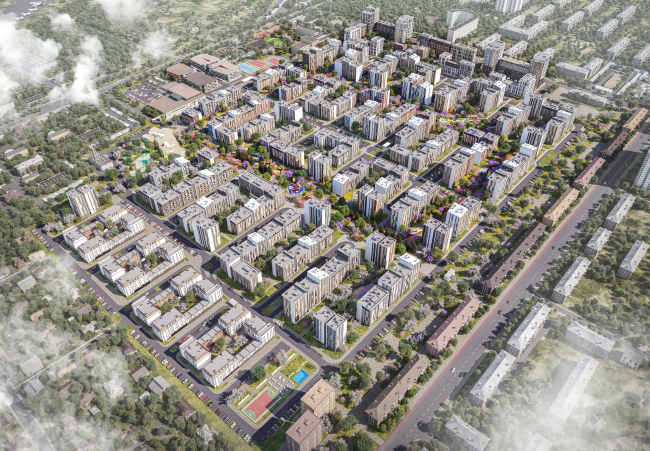 "Fayna Town" housing complex. First stage of construction  ARKHIMATIKA