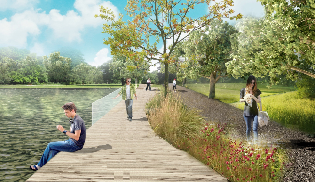 The project of landscaping the Golitsynsky Creek in the Gorky Park  People's Architect