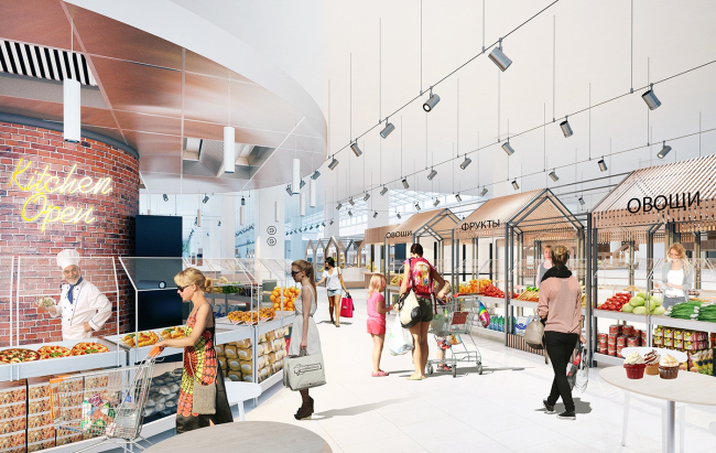 Renovation of the "Fifth Avenue" shopping center. Interior  Blank Architects