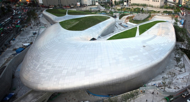  Dongdaemun Design Park and Plaza. .  . Zaha Hadid architects.  Dongdaemun Design Park / Seoul Design Foundation