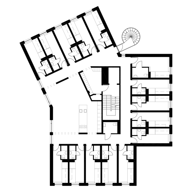 Студенческое общежитие Moholt 50|50 © MDH arkitekter