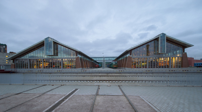 The Central Museum of the Oktyabrskaya Railway. View of the new building from the transporter side  Studio 44