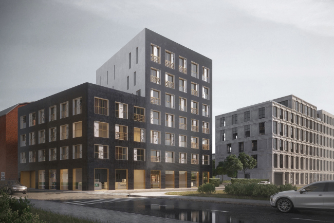 Contest project of renovating the First Exemplary Printing Works. New building on the 3rd Monetchikovsky Alley � DNK ag