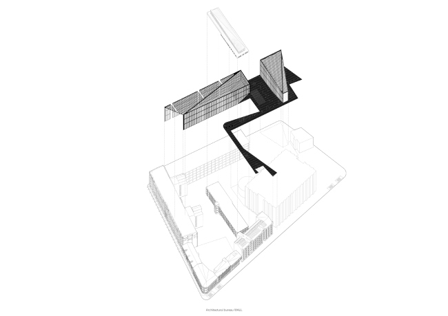 Contest concept of renovating the First Exemplary Printing Works. � Wall