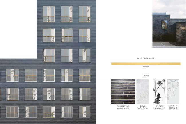 Contest project of renovating the First Exemplary Printing Works. The facade of the new building on the 3rd Monetchikovsky Alley � DNK ag