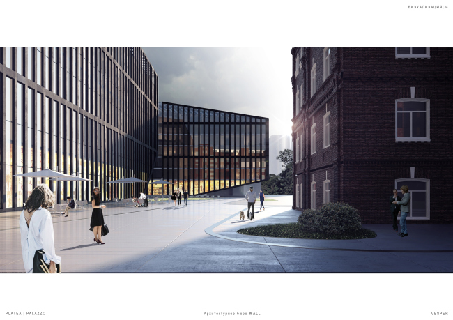 Contest concept of renovating the First Exemplary Printing Works. � Wall