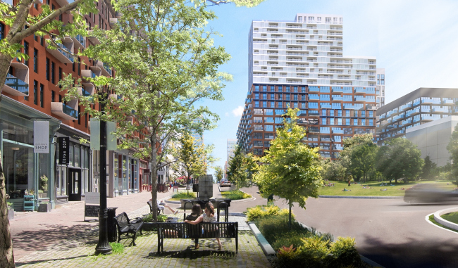 Fragment of the new "green axis" that connects the main attraction points into a single communication system � UNK project