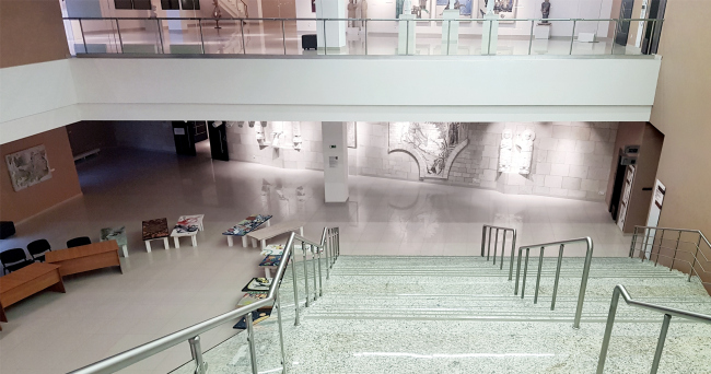 The east atrium of the north wing. The museum building in "New Jerusalem". Realization, 2013  City-Arch. Photograph  Julia Tarabarina, Archi.ru