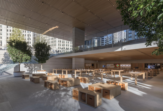 Магазин Apple на Мичиган-авеню © Nigel Young / Foster + Partners