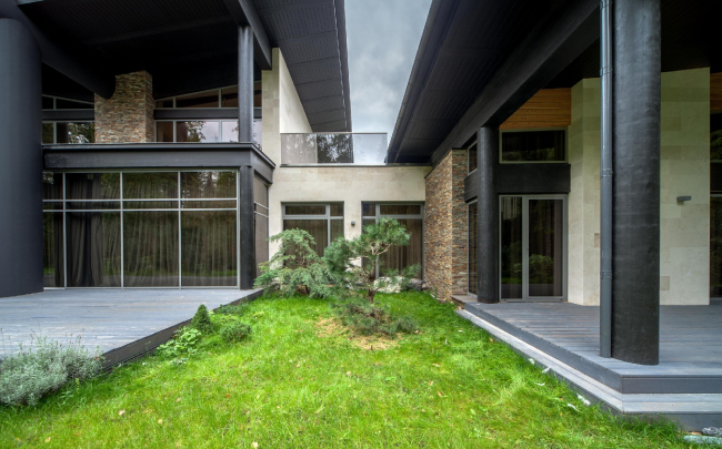 Wing-house in the Moscow area. Architect: Roman Leonidov � Studio of Roman Leonidov