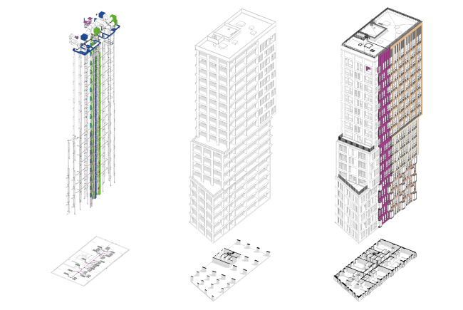 Engineering, constructional, and architectural solutions of the building  APEX project bureau