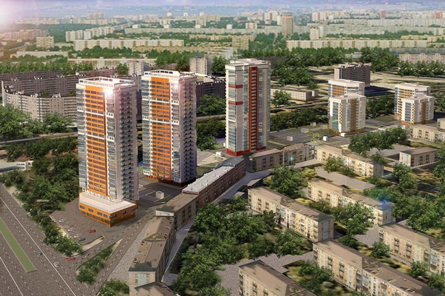 Многоэтажные жилые дома на ул. Танковая © ООО «АкадемСтрой»