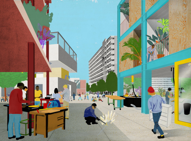 ������ �� �������� Europan 14: ������ �Foam of Production� ��� ������� H-Buurt � ����������. ��������� ��������� ������ �������, ������ �����������, ����� ������� (DROM), ����� ���������-�������� � �������� �����