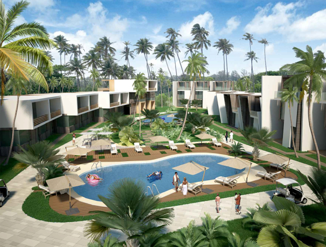 Development of the territory of "Paradise Waters" resort. The group of townhouses � Arhitekturium