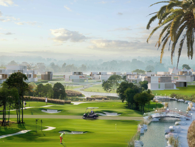 Development of the territory of "Paradise Waters" resort. The golf course � Arhitekturium