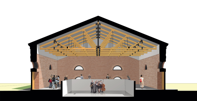 The project of restoring the Zvenigorod Manège. The interior of the minor exhibition hall � People's Architect