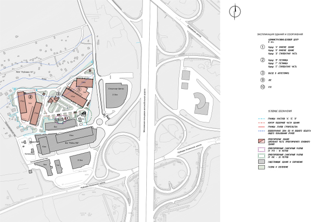 Hotel and business complex on the Rublevo-Uspenskoe Highway. Location plan  Sergey Kisselev and Partners