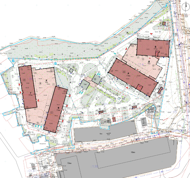 Hotel and business complex on the Rublevo-Uspenskoe Highway. Masterplan  Sergey Kisselev and Partners