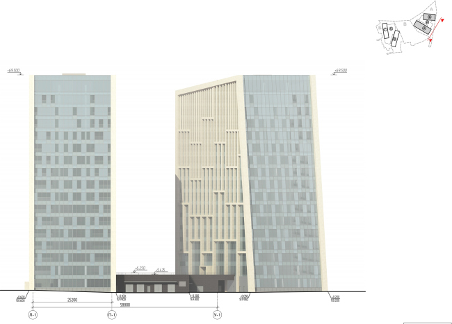 Hotel and business complex on the Rublevo-Uspenskoe Highway. Land site A, Buildings ,  (offices)  Sergey Kisselev and Partners