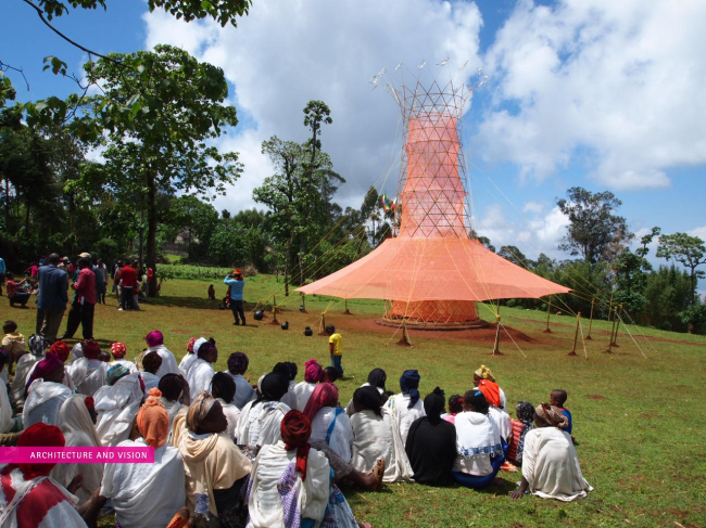    ,          Warka Water  Arturo Vittori / Architecture and Vision.  Zumtobel Group Award