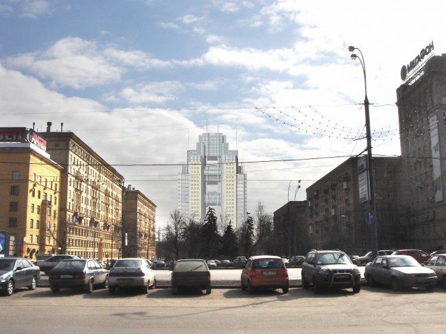 фотомонтаж, вид с Кутузовского проспекта
