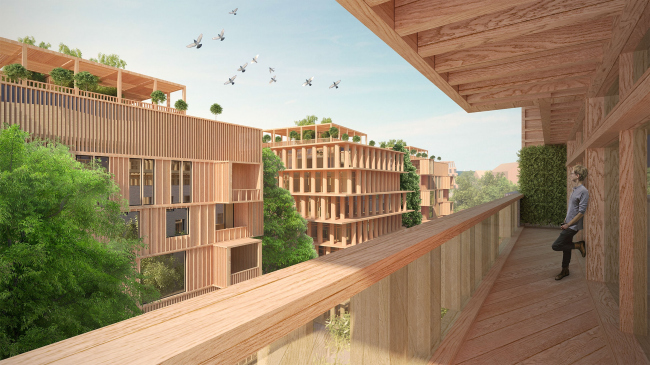 Wood City housing complex  Totan Kuzembaev Architectural Studio