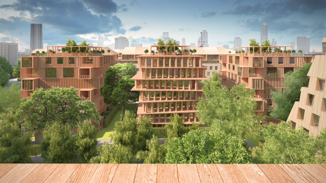 Wood City housing complex  Totan Kuzembaev Architectural Studio