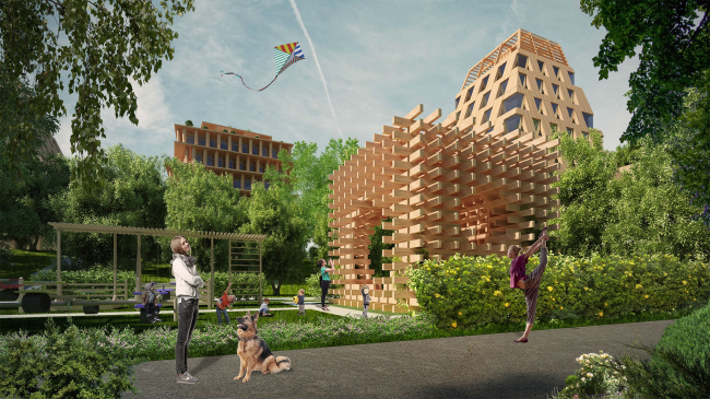 Wood City housing complex  Totan Kuzembaev Architectural Studio