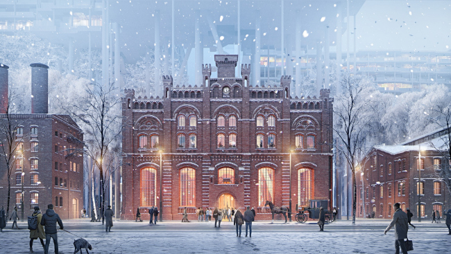 The project of developing the territory of the Badaevsky Brewery. Image � Herzog & de Meuron