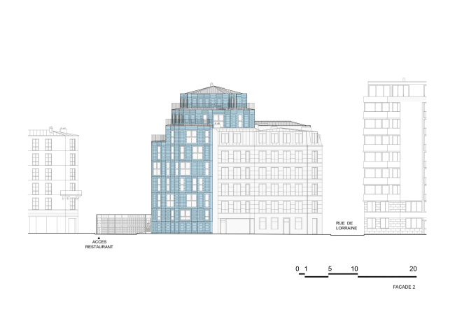 Социальное жилье и социальная столовая в Париже © P&#233;riph&#233;riques Architectes