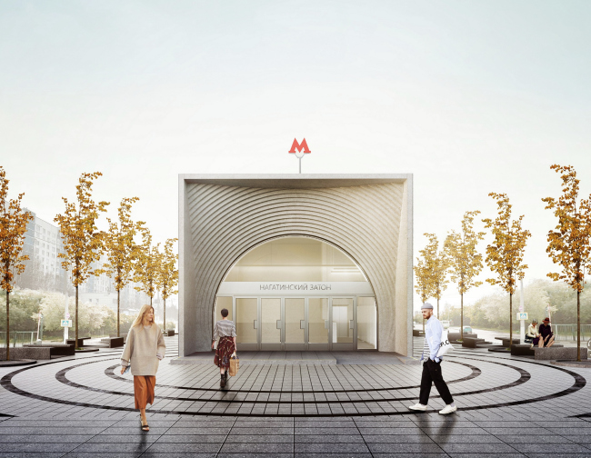 Концепция оформления станции «Нагатинский затон» © IND Architects