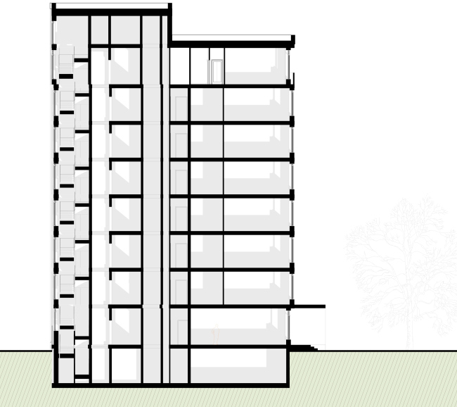 "Rafinad" settlement, project. Section view  PANACOM