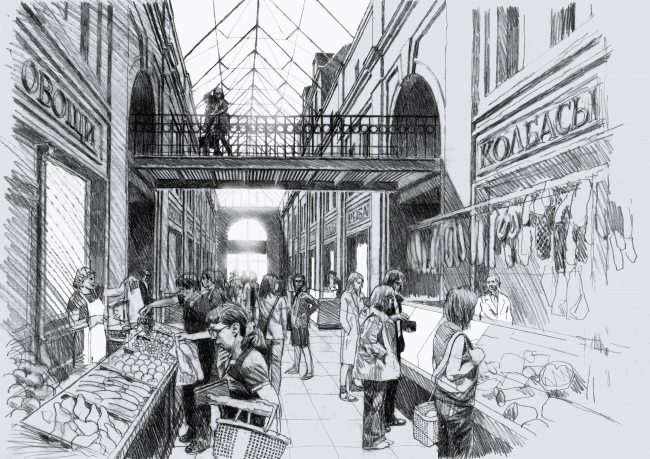 Renovation and reorganization to fit modern functions of the regional cultural heritage site "Apraksin Dvor with the Mariinsky Market" � Studio 44