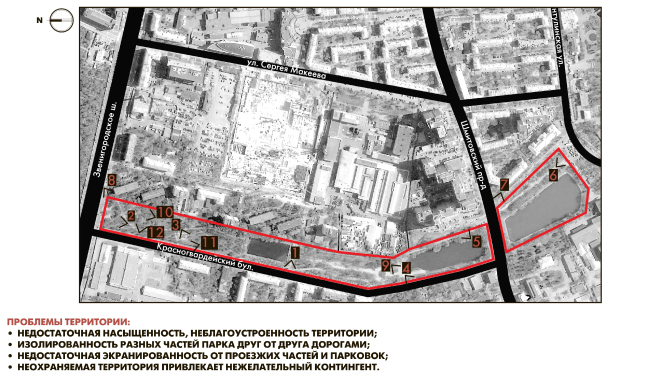 Reorganization of the Krasnogvardeiskie Ponds. Analysis of the original situation  WOWHAUS