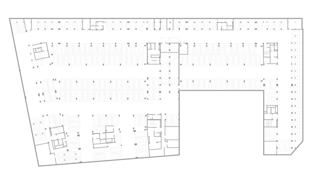 "Golden City" residential complex. Block #7. Plan of the parking lot  KCAP + ORANGE + A.Len